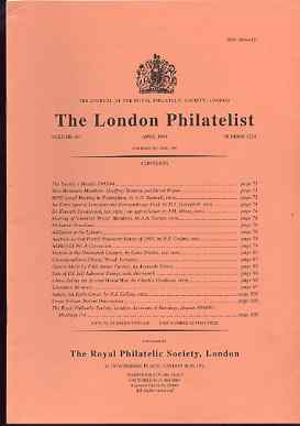 Literature - London Philatelist Vol 104 Number 1224 dated April 1995 - with articles relating to Austrian Levant, Mexico, China, Nauru & GB Great Britain
