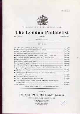 Literature - London Philatelist Vol 105 Number 1236 dated June 1996 - with articles relating to St Helena, Fiji, Triest & Ionoan Islands