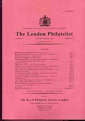 Literature - London Philatelist Vol 107 Number 1252 dated Jan-Feb 1998 - with articles relating to Perkins Bacon & Turkish POs in Palestine