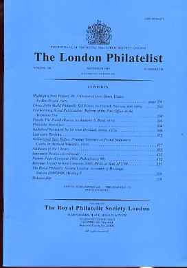 Literature - London Philatelist Vol 108 Number 1270 dated November 1999 - with articles relating to Stellaland & Netherlands East Indies