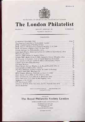 Literature - London Philatelist Vol 110 Number 1282 dated Jan-Feb 2001 - with articles relating to Postal History Displays