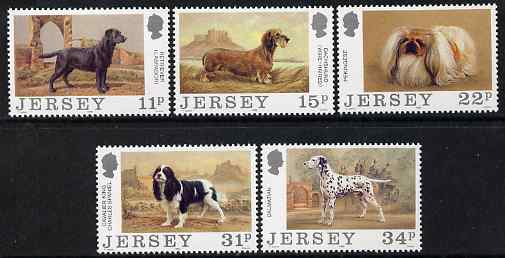 Jersey 1988 Centenary of Jersey Dog Club set of 5 unmounted mint, SG 428-32