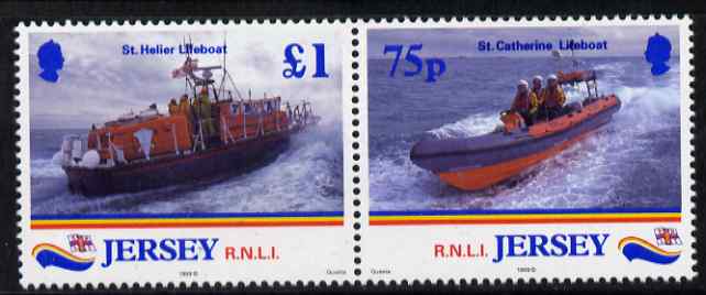 Jersey 1999 175th Anniversary of Royal National Lifeboat Institution set of 2 unmounted mint, SG 890-91
