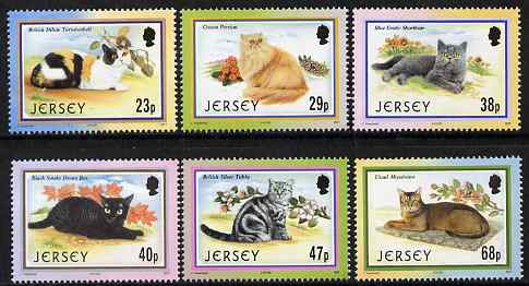 Jersey 2002 25th Anniversary of Caesarea Cat Club set of 6 unmounted mint, SG 1060-65