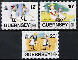 Guernsey 1989 Europa - Children's Toys & Games set of 3 unmounted mint, SG 451-53