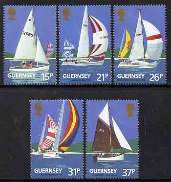 Guernsey 1991 Centenary of Guernsey Yacht Club set of 5 unmounted mint, SG 524-28