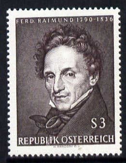 Austria 1965 175th Birth Anniversary of Ferdinand Raimund (actor & playwright) unmounted mint, SG 1446