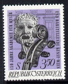 Austria 1967 150th Anniversary of Academy of Music and Dramatic Art unmounted mint, SG 1513