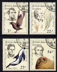 British Antarctic Territory 1985 Early Naturalists set of 4 fine used, SG 143-46