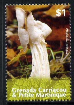 Grenada - Grenadines 2007 Helvella crispa $1 from Fungi of the World set unmounted mint, SG 3894