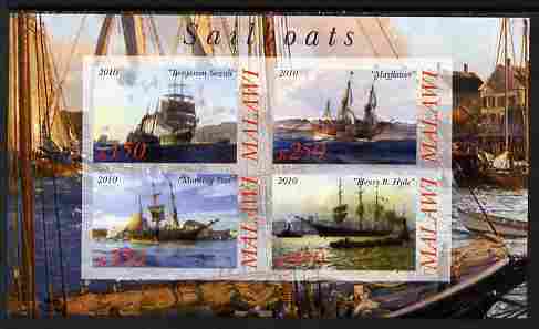 Malawi 2010 Tall Ships #02 imperf sheetlet containing 4 values unmounted mint