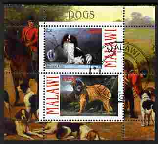 Malawi 2010 Dogs #03 perf sheetlet containing 2 values fine cto used