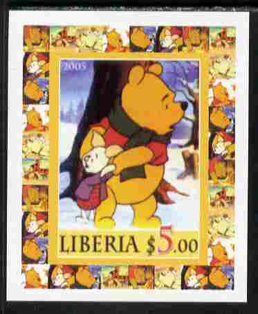Liberia 2005 50th Anniversary of Disneyland #18 (Pooh) individual imperf deluxe sheet unmounted mint