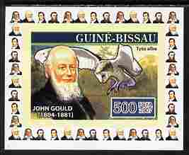 Guinea - Bissau 2007 Ornithologists #3 - John Gould individual imperf deluxe sheet unmounted mint. Note this item is privately produced and is offered purely on its thematic appeal, as Yv 2316