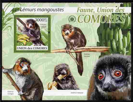 Comoro Islands 2009 Mongoose Lemur perf s/sheet unmounted mint Yv 194