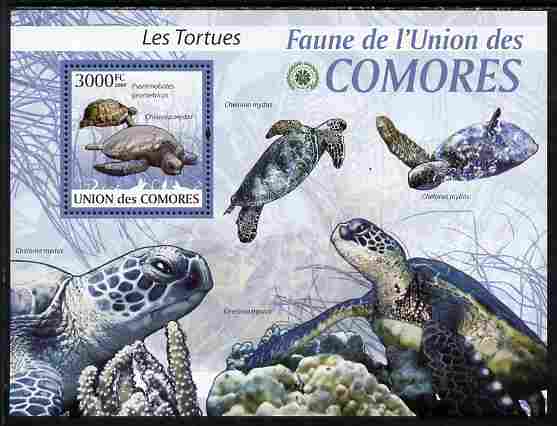 Comoro Islands 2009 Turtles perf s/sheet unmounted mint Yv 195