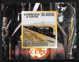 St Thomas & Prince Islands 2010 African Steam Trains #4 individual imperf deluxe sheetlet unmounted mint. Note this item is privately produced and is offered purely on its thematic appeal 