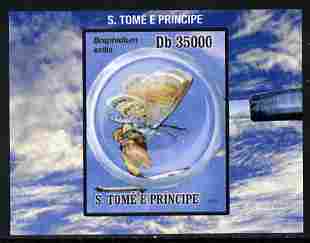 St Thomas & Prince Islands 2010 Butterflies #5 individual imperf deluxe sheetlet unmounted mint. Note this item is privately produced and is offered purely on its thematic appeal 