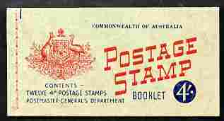 Australia 1957 4s booklet with waxed interleaf complete & fine, SG SB34a