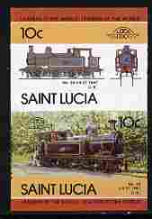 St Lucia 1985 Locomotives #4 (Leaders of the World) 10c '0-6-2 Tank' se-tenant pair imperf from limited printing unmounted mint as SG 824a