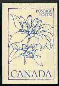 Canada 1979 Flowers & Trees - Bottle Gentium 50c booklet (blue on crean cover) complete and pristine, SG SB 86a