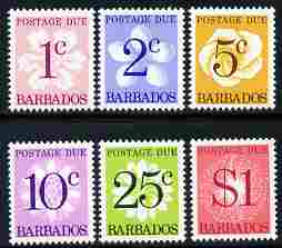 Barbados 1976 Postage Due Perf 14 set of 6 unmounted mint, SG D14-19