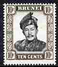 Brunei 1964-72 Sultan 10c black & sepia glazed paper unmounted mint SG124a