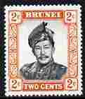 Brunei 1964-72 Sultan 2c black & orange glazed paper unmounted mint SG119a