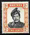 Brunei 1964-72 Sultan 2c black & orange ordinary paper unmounted mint SG119