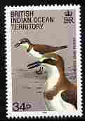 British Indian Ocean Territory 1990 Birds 34p Great Sand Plover unmounted mint SG 94