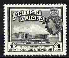 British Guiana 1954-63 GPO Georgetwon 1c Script CA unmounted mint SG 331