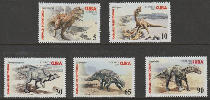 Cuba 2005 Dinosaurs perf set of 5 unmounted mint SG 4806-10