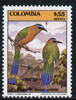 Colombia 1985 Mot-Mot 55p (from Fauna set) unmounted mint SG 1727