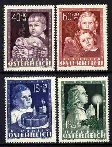 Austria 1949 Child Welfare Fund set of 4 unmounted mint, SG 1162-65 