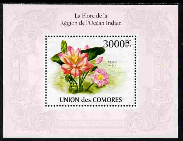 Comoro Islands 2010 Flowers from the Indian Ocean Region perf s/sheet unmounted mint, Michel BL 567