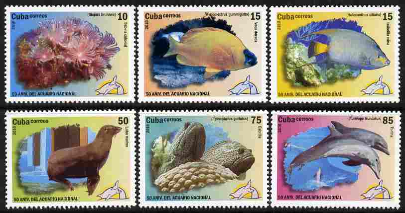 Cuba 2010 50th Anniversary of National Aquarium perf set of 6 unmounted mint 