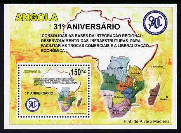 Angola 2011 31st Anniversary of SADC perf m/sheet unmounted mint 