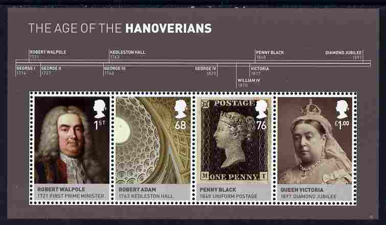 GB Great Britain 2011 The Hanoverians perf m/sheet unmounted mint