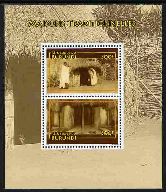 Burundi 2011 Traditions perf sheetlet containing 2 valuess unmounted mint 