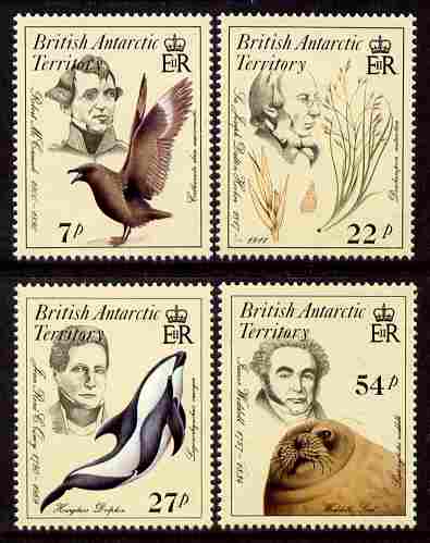 British Antarctic Territory 1985 Early Naturalists set of 4 unmounted mint SG 143-46