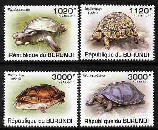 Burundi 2011 Turtles perf set of 4 values unmounted mint 