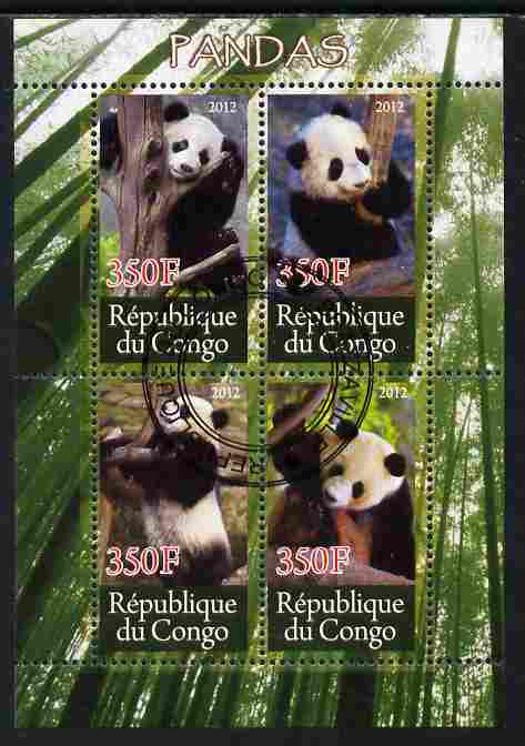 Congo 2012 Pandas perf sheetlet containing 4 values cto used 