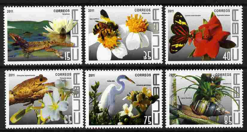 Cuba 2011 Flora & Fauna perf set of 6 values unmounted mint 