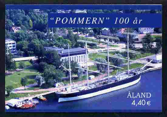 Aland Islands 2003 Centenary of Pommern (Sailing Ship) 4.40 Euro self-adhesive booklet complete and fine SG SB12