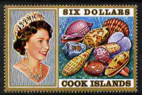 Cook Islands 1974 Sea Shells $6 definitive unmounted mint SG 485