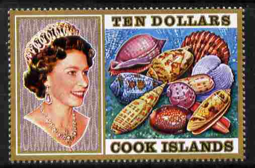 Cook Islands 1974 Sea Shells $10 definitive unmounted mint SG 487