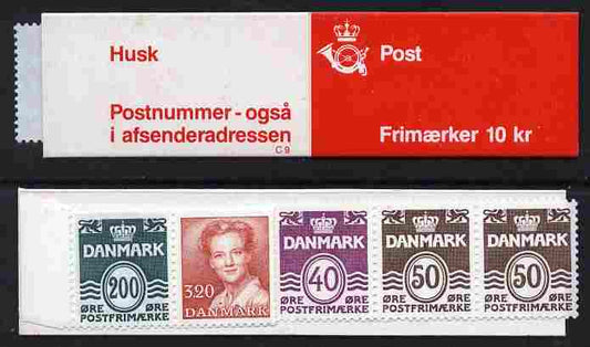 Denmark 1989 Numerals & Margrethe 10kr booklet complete & fine SG SB 127