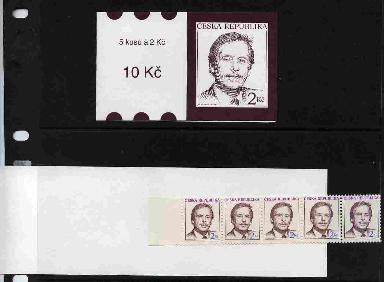 Czech Republic 1993 President Havel 10kc booklet complete and fine SG SB3