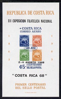 Costa Rica 1968 National Philatelic Exhibition imperf m/sheet unmounted mint, SG MS 804