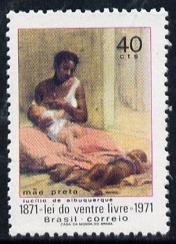 Brazil 1971 Emancipation of Slavery unmounted mint SG 1330